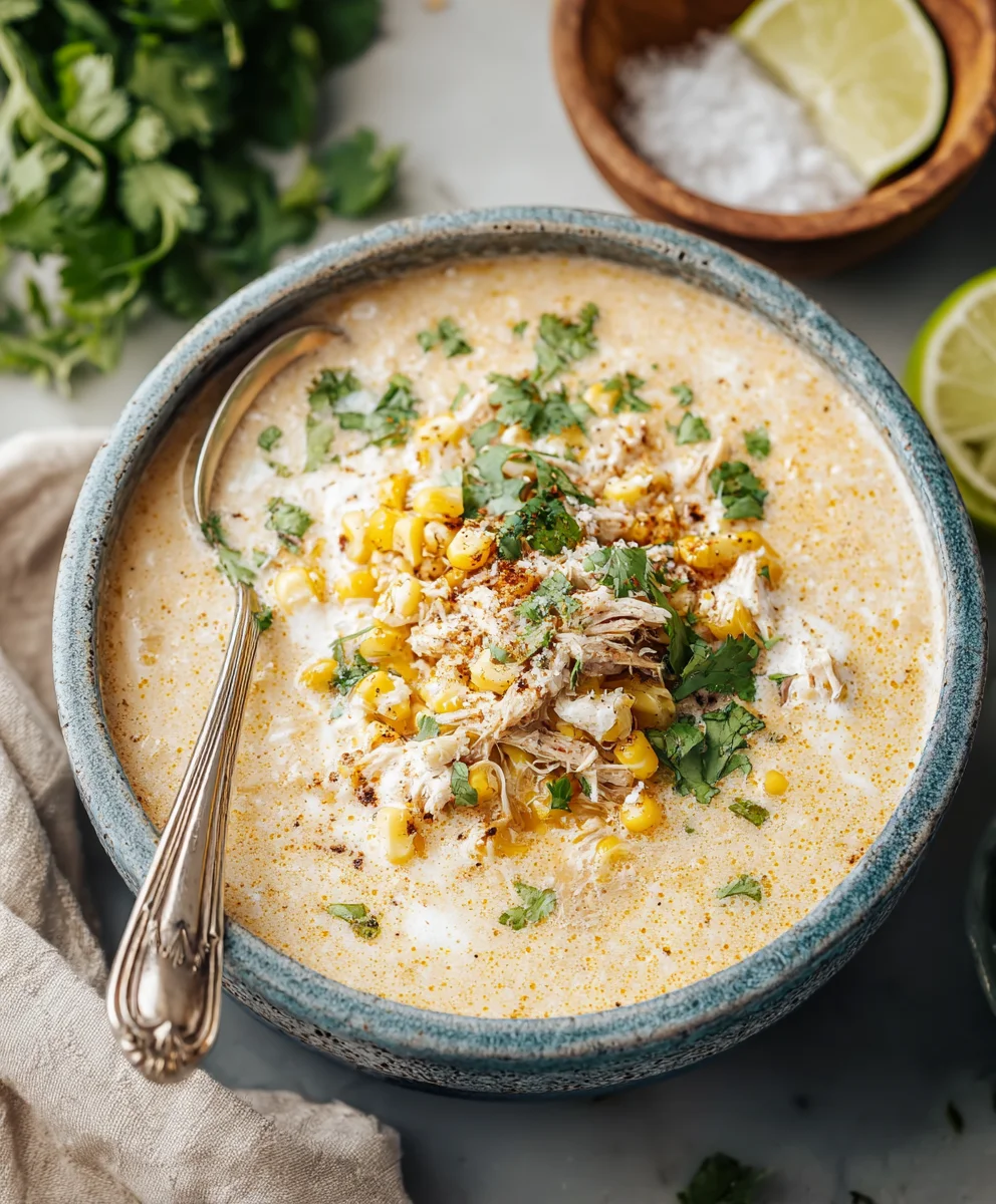Easy Mexican Street Corn Soup Recipe - Flavorful & Creamy