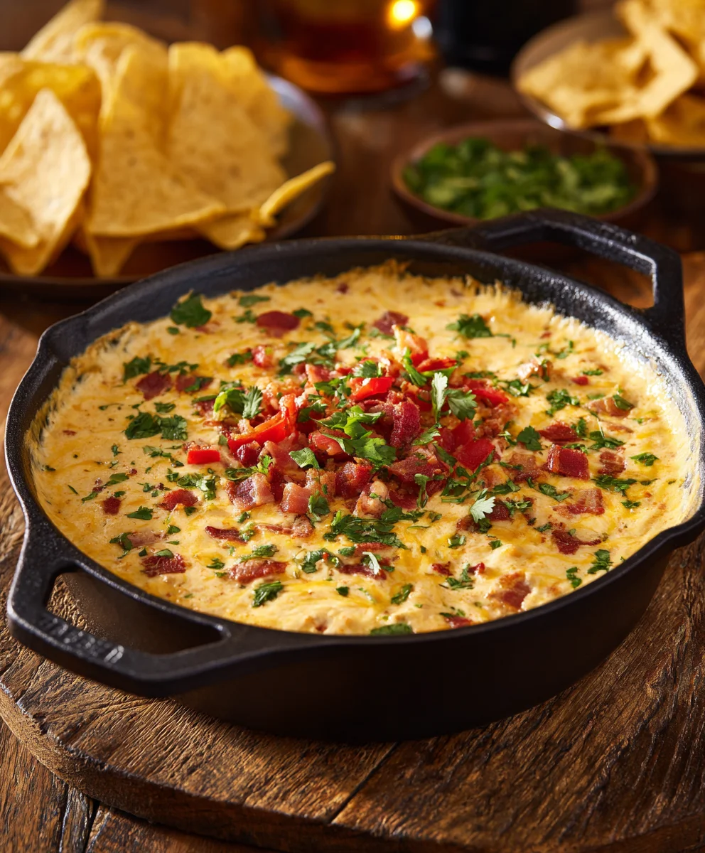 Easy Cowboy Queso Dip-Hearty Beef & Cheese Delight