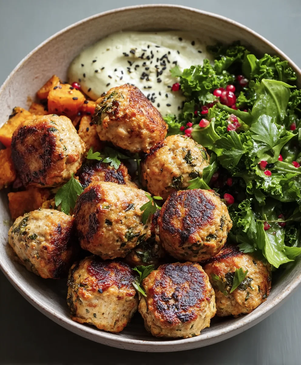 Flavorful Herby Beef Meatball Bowl Recipe