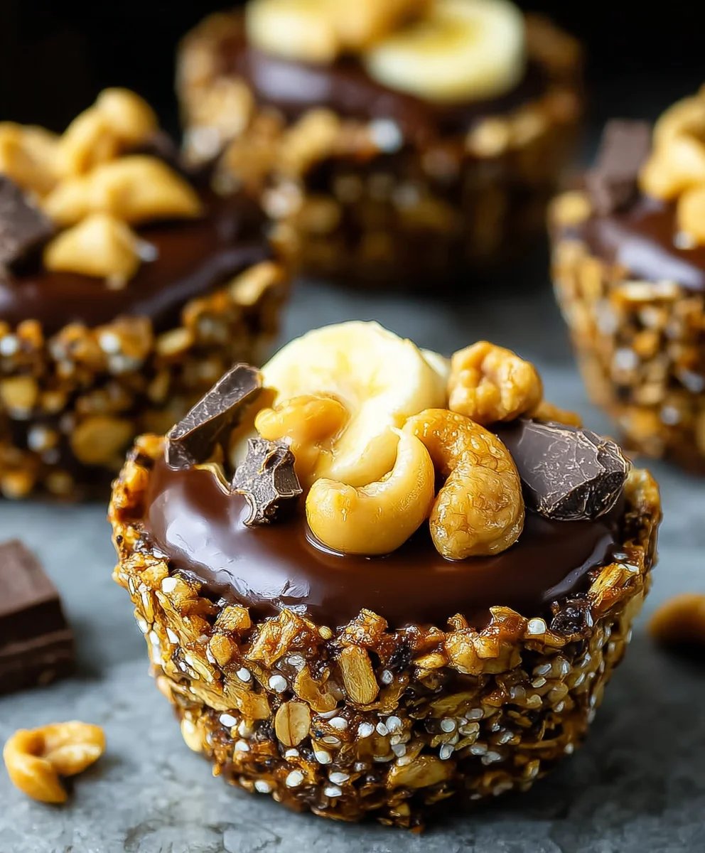 Chocolate Granola Cups-Peanut Butter Bliss