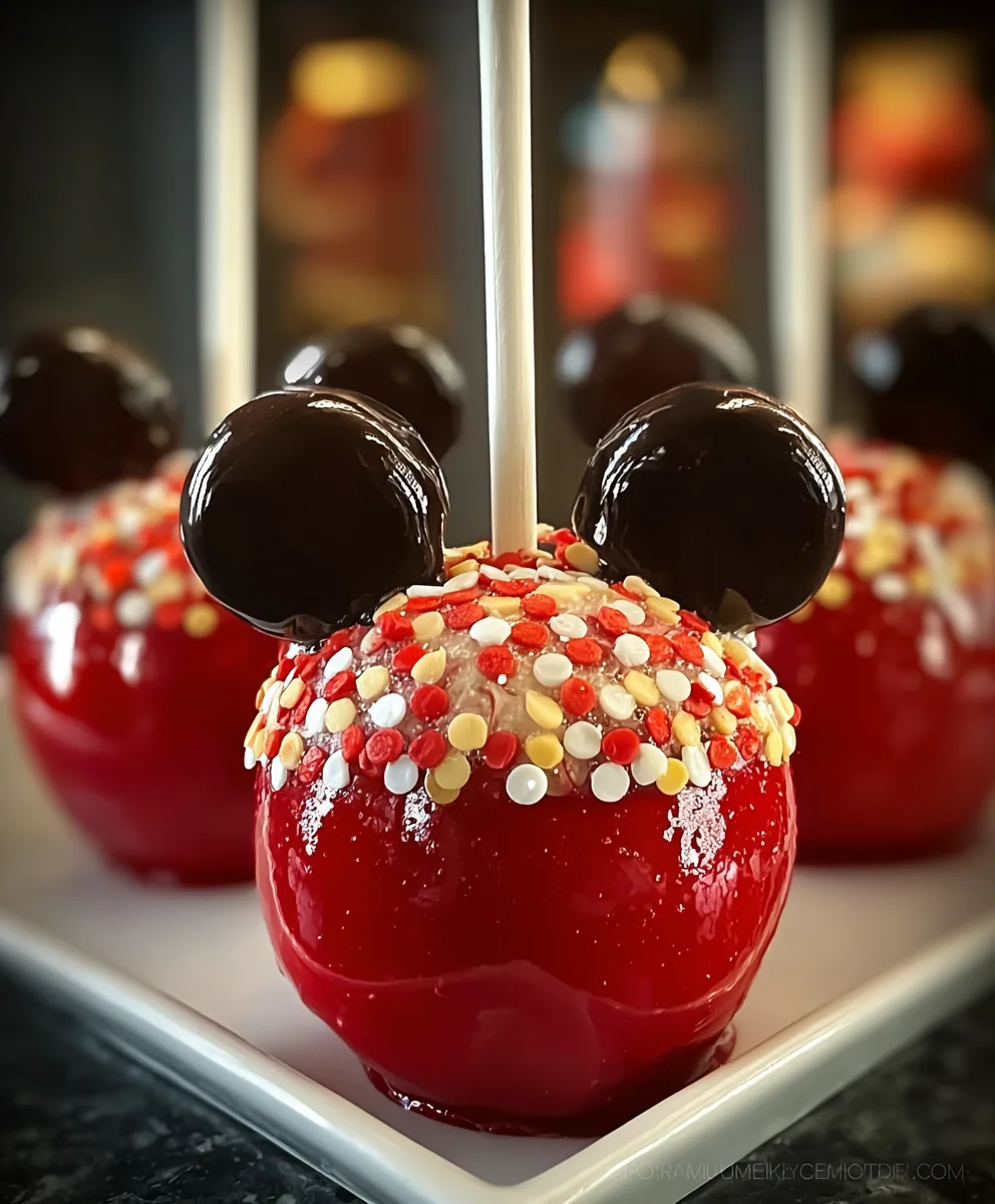 Mickey Mouse Candy Apples-Festive Treat Recipe