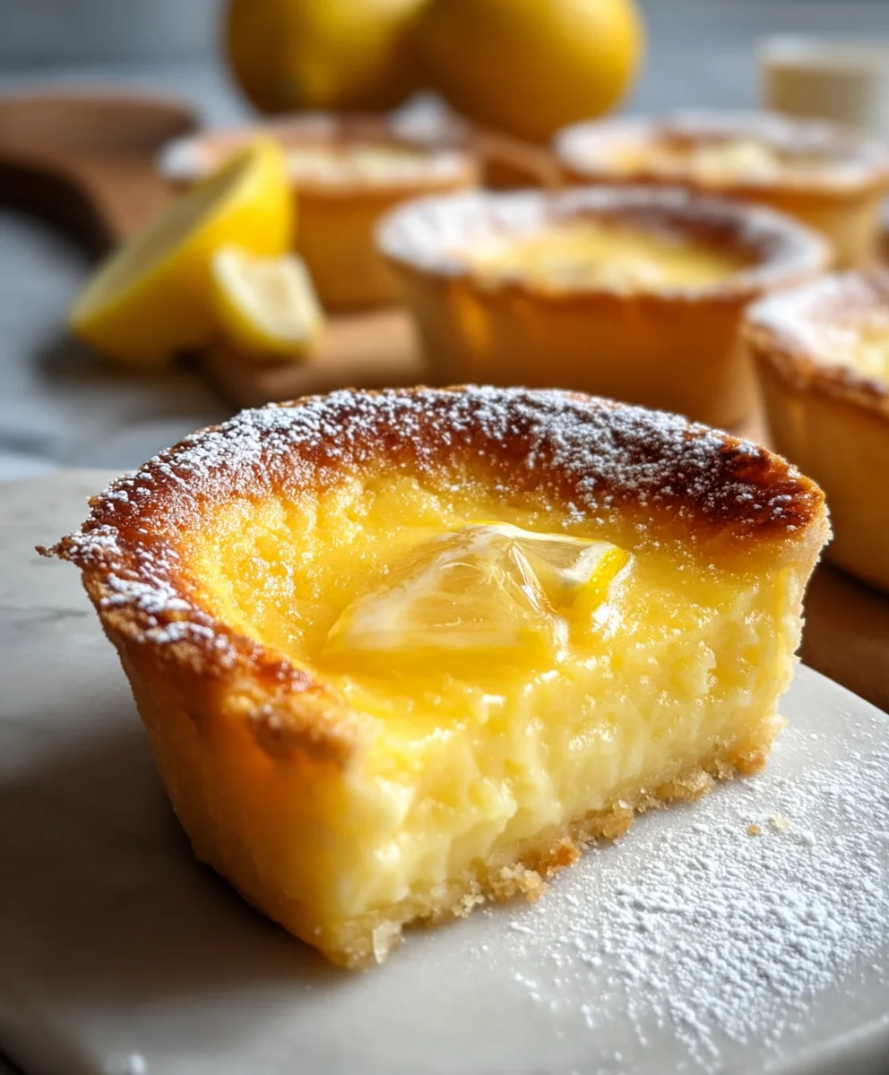 Baby Lemon Impossible Pies-Easy Dessert Recipe