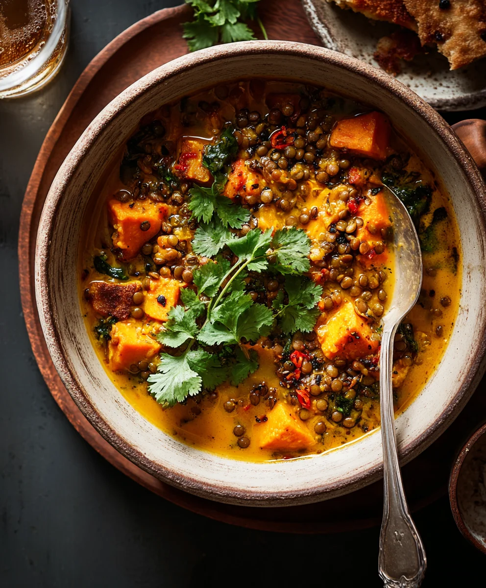 Gin Extract-Free Sweet Potato Coconut Lentil Stew