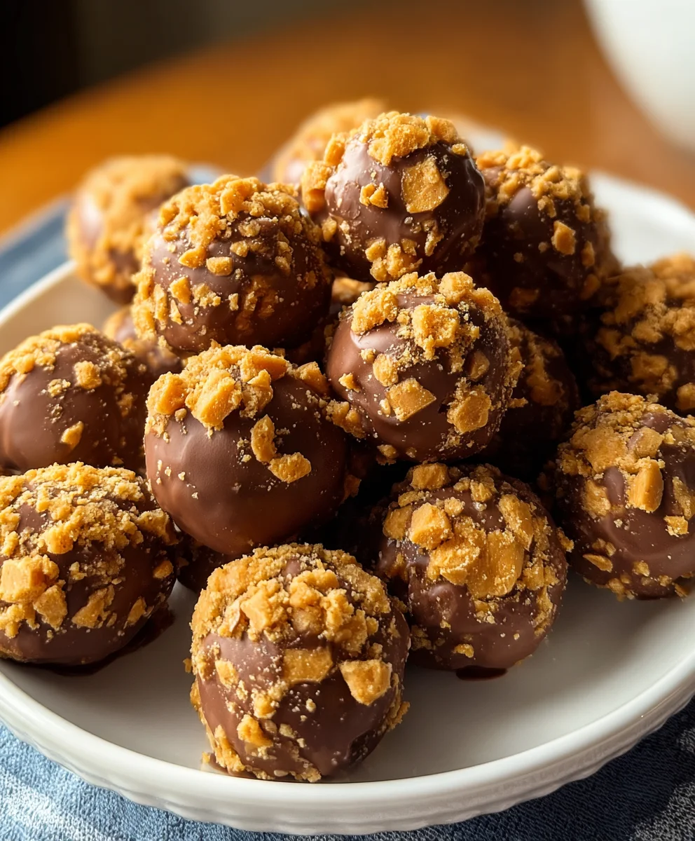 Easy Butterfinger Balls - No Bake Delicious Treats