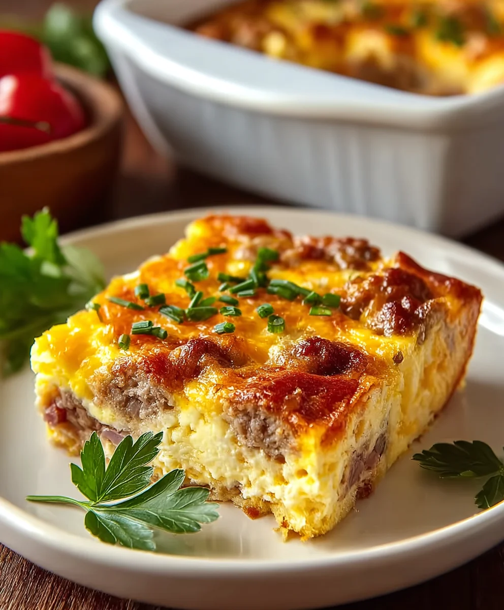 Easy Beef and Egg Casserole- Quick Breakfast