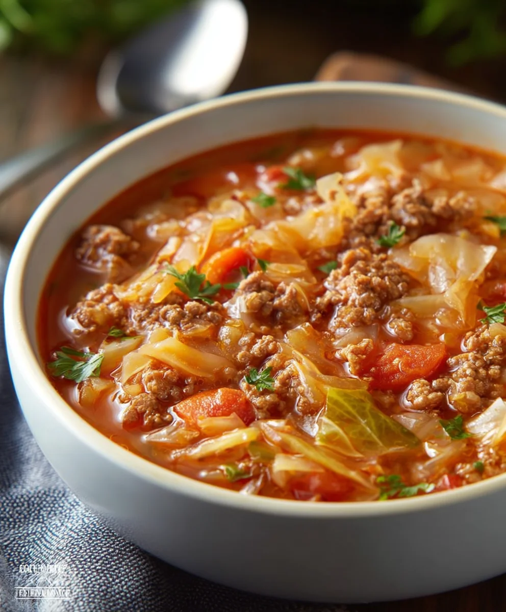 Delectable Beef Cabbage Roll Soup - Easy Weeknight Meal