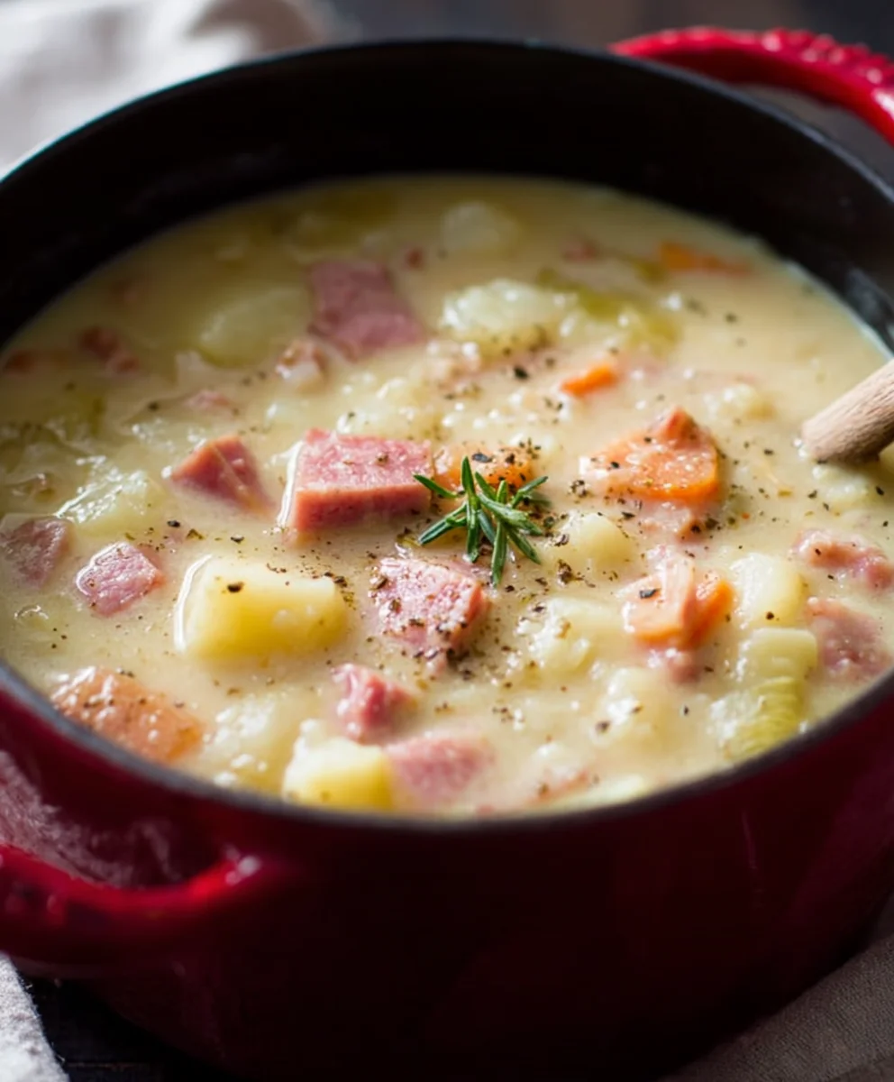 Easy Beef Beef Ham Potato Soup - Comforting & Delicious