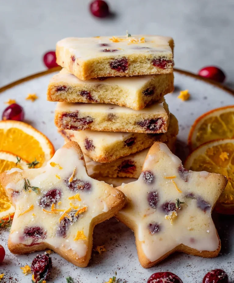 Cranberry Orange Shortbread Cookies-Festive & Easy