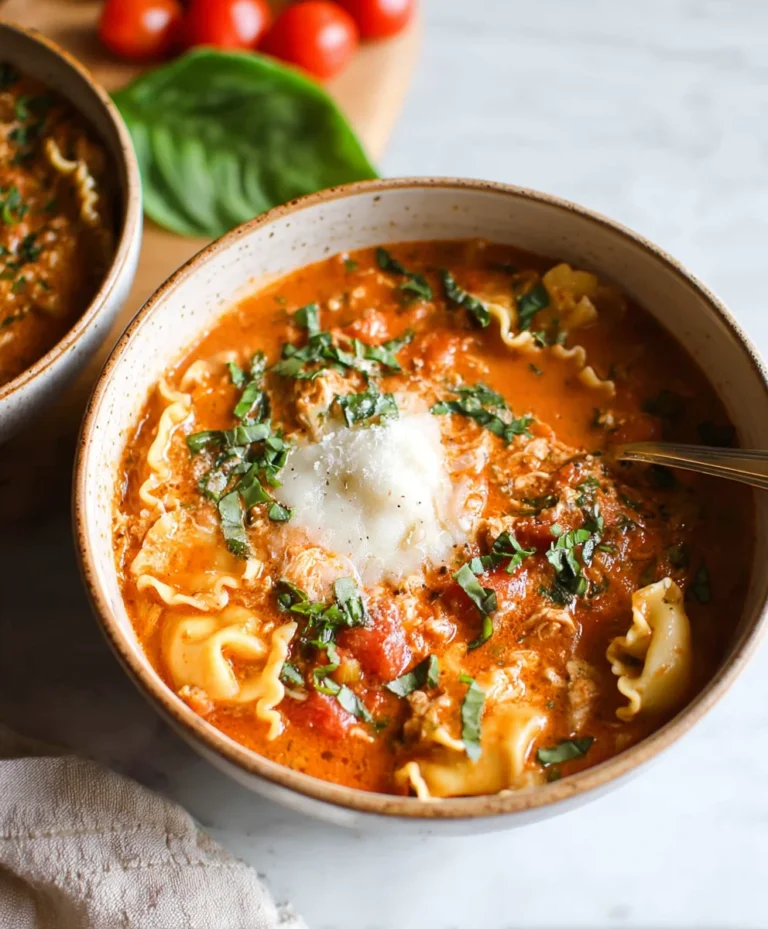 Easy Creamy Lasagna Soup Recipe-Quick Comfort Food