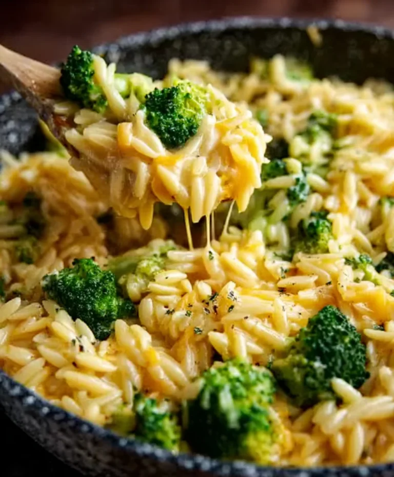 Creamy One-Pot Broccoli Cheddar Orzo – Easy Dinner