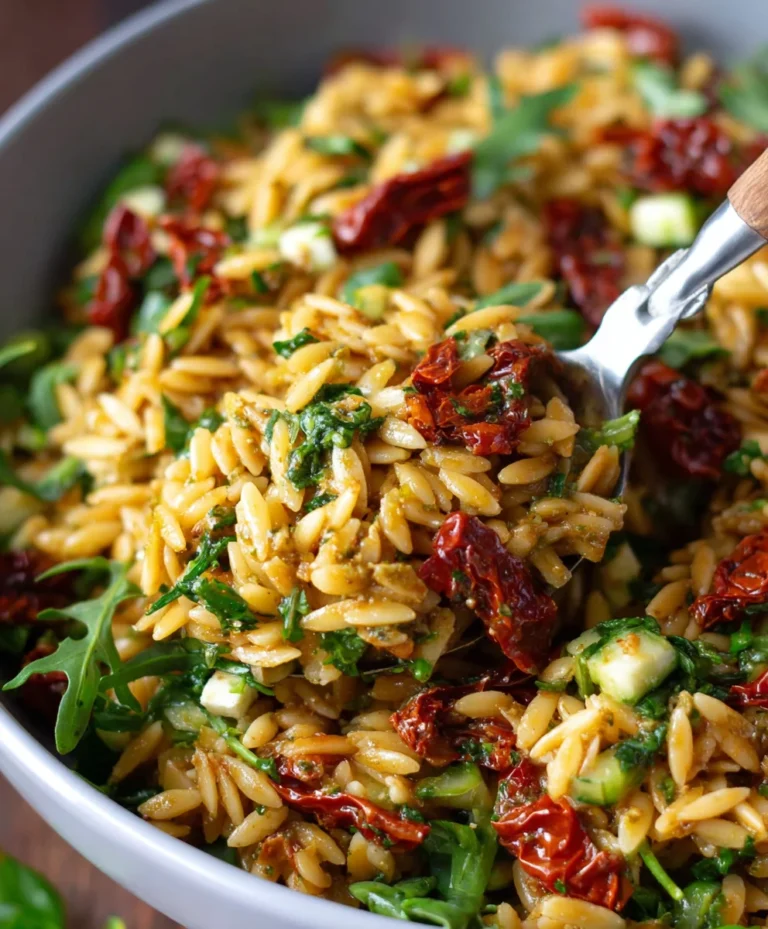 Sun-Dried Tomato Orzo Pesto Salad – Easy & Delicious