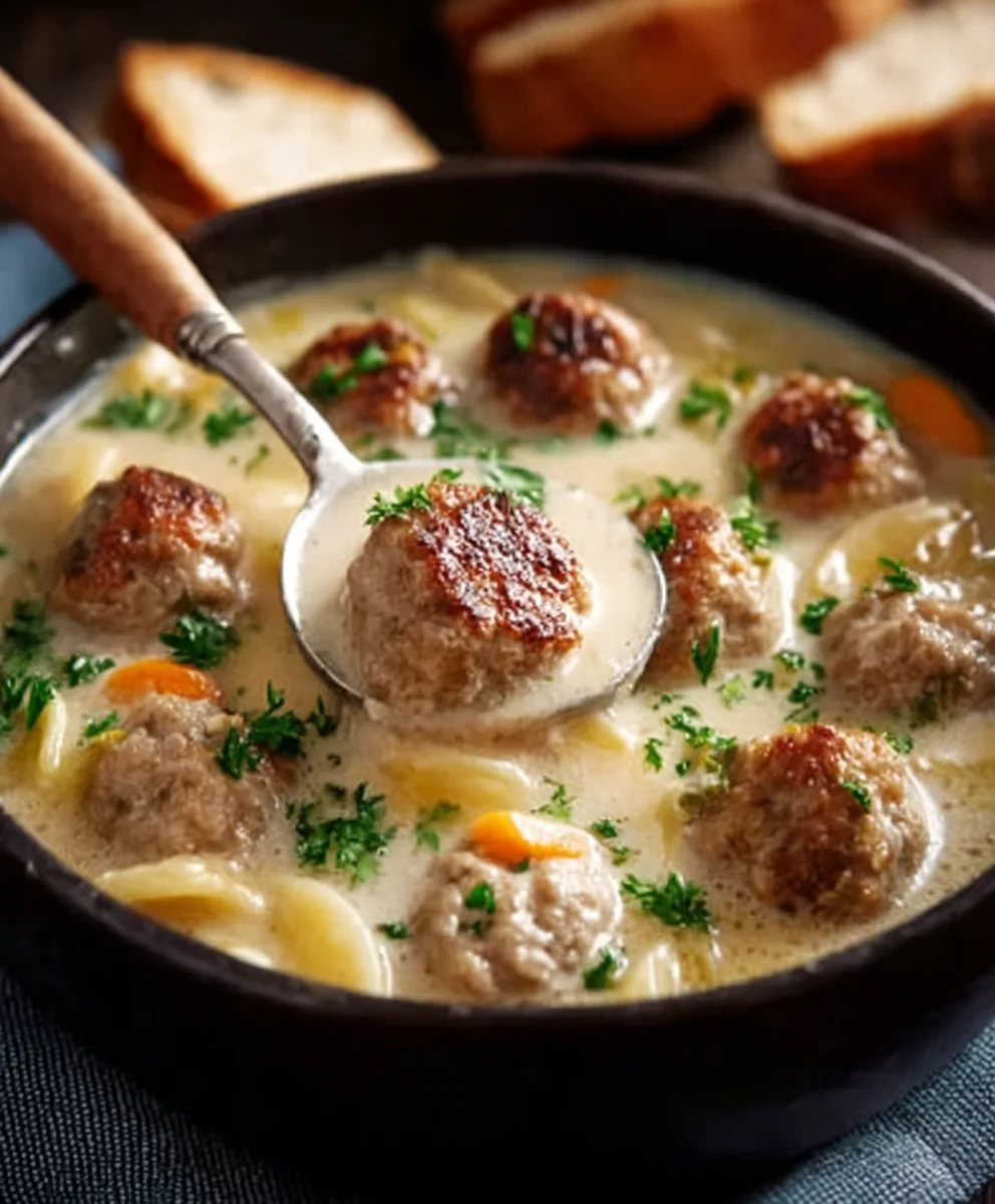 Cozy Beef Meatball Soup-Comforting Swedish Style