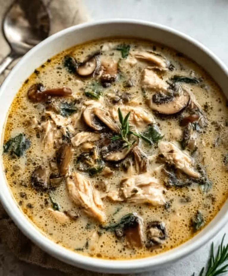 Rotisserie Chicken Mushroom Soup – Easy Creamy Comfort