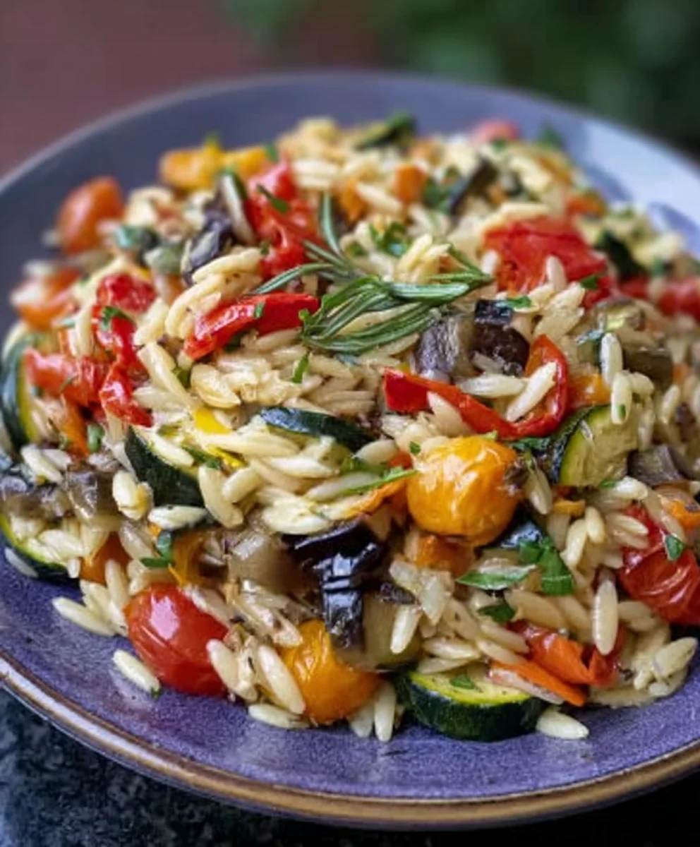 Roasted Vegetable Orzo-Delicious Nutritious Meal