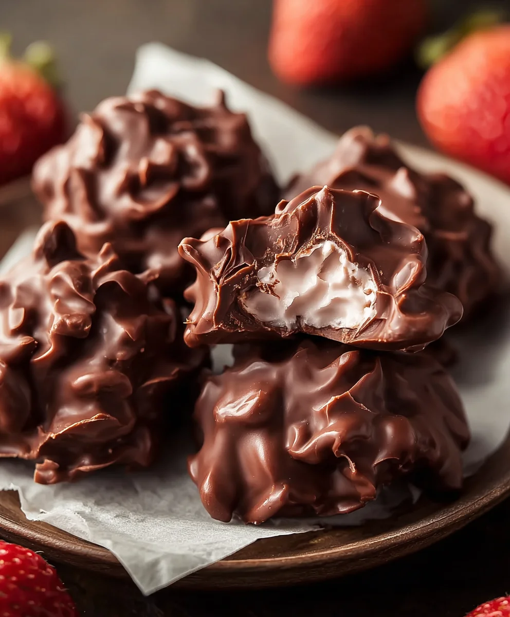 Frozen Chocolate Yogurt Clusters-Easy Healthy Treat