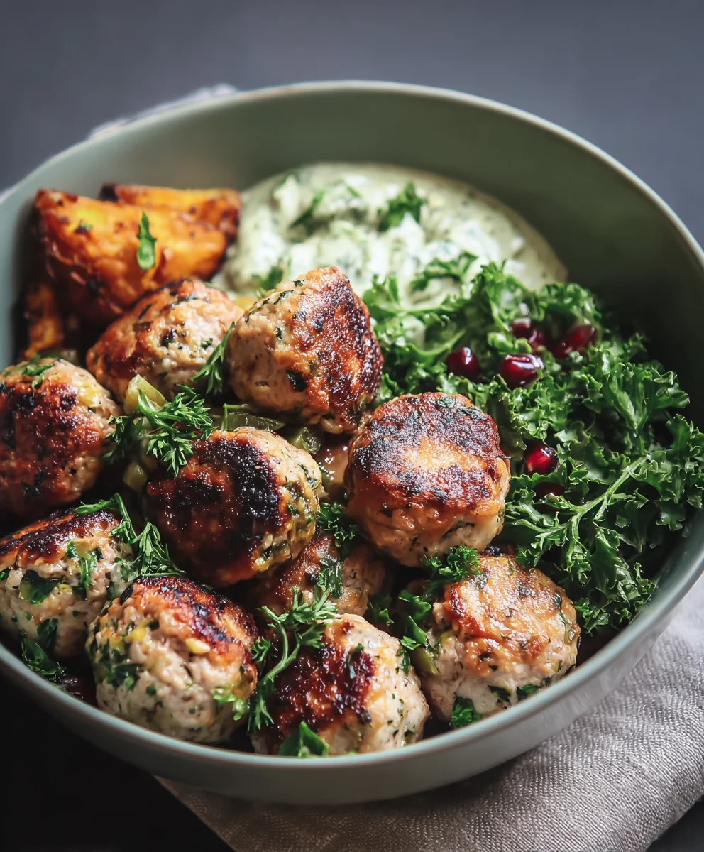Flavorful Herby Beef Meatball Bowl Recipe
