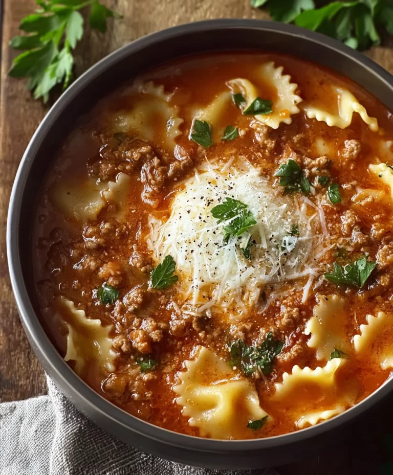 Easy Lasagna Soup – Hearty Beef & Tomato Flavor