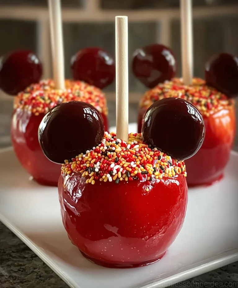 Mickey Mouse Candy Apples-Festive Treat Recipe
