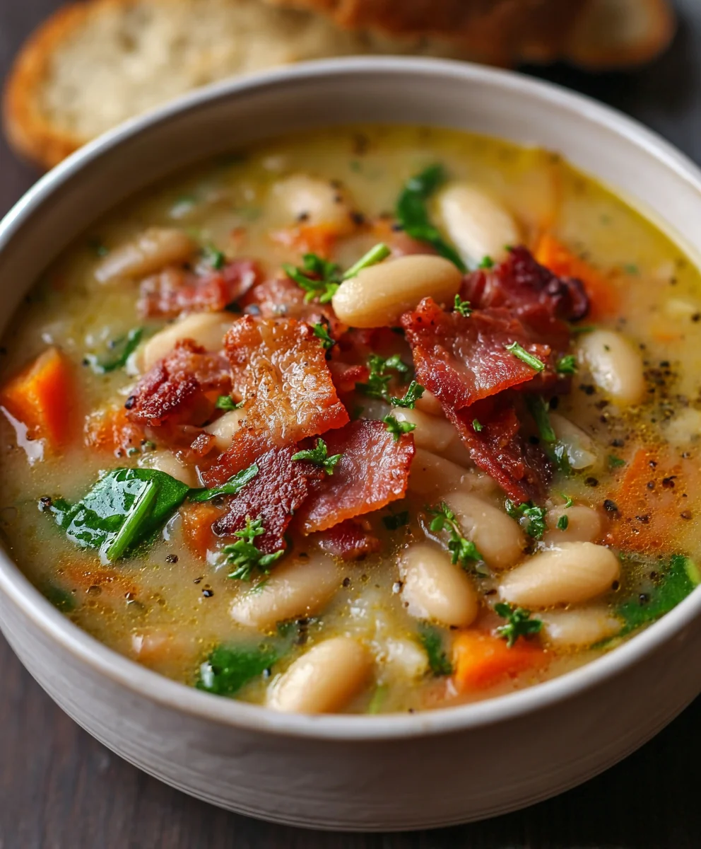 Hearty White Bean Beef Beef Bacon Soup Recipe