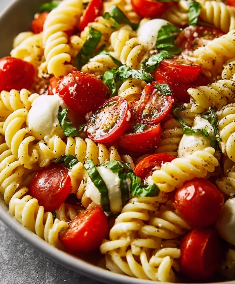 Creamy Caprese Pasta Salad- Easy Summer Meal