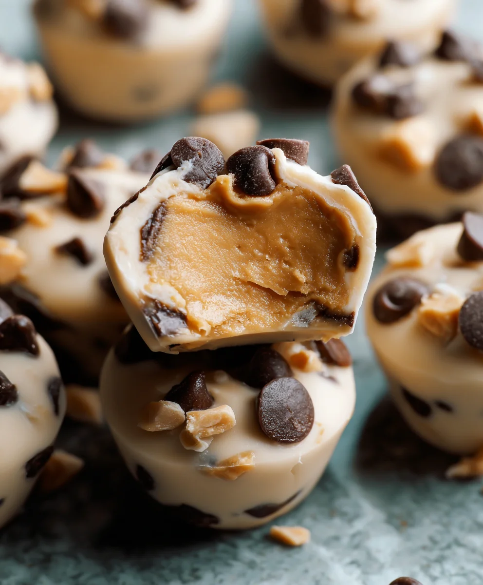 Frozen Greek Yogurt Peanut Butter Bites-Healthy Snack
