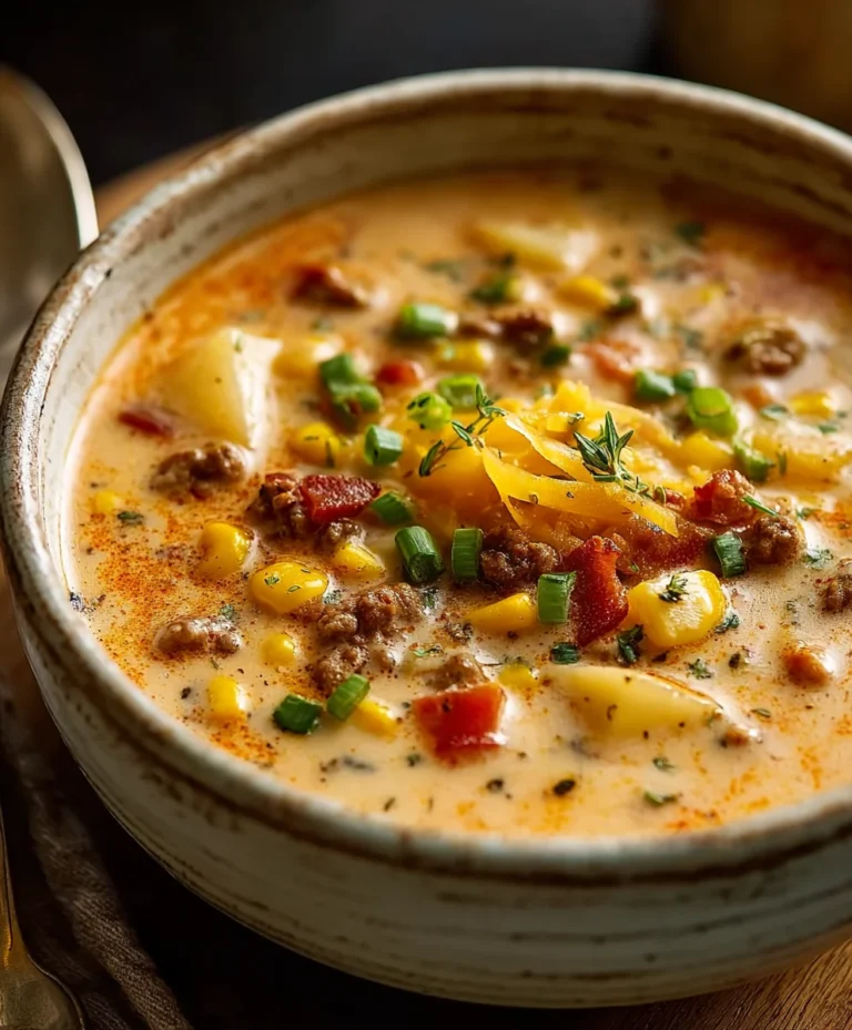 Creamy Cowboy Beef Soup-Hearty Flavorful Family Favorite