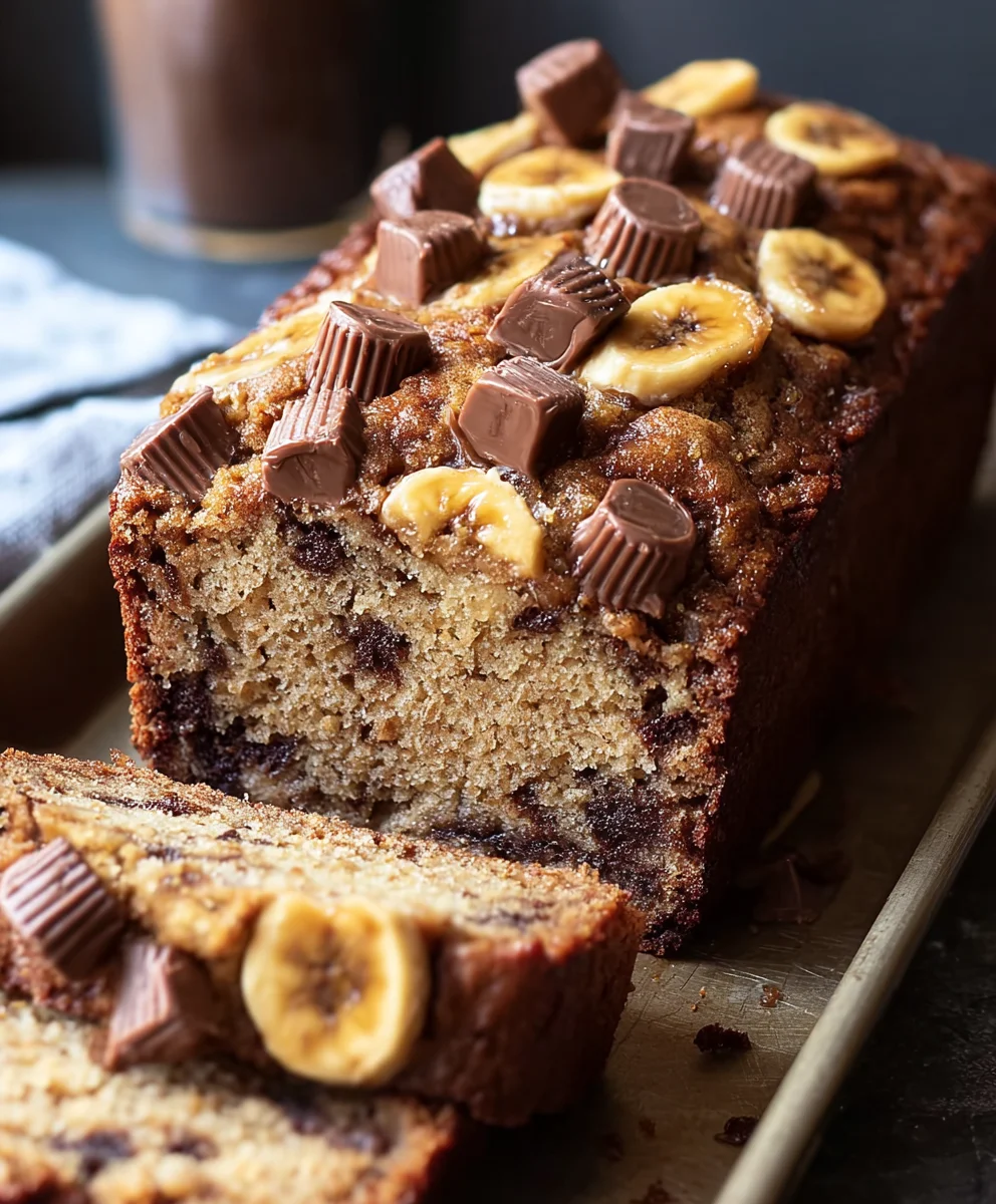 Reese's Peanut Butter Banana Bread - Decadent Treat