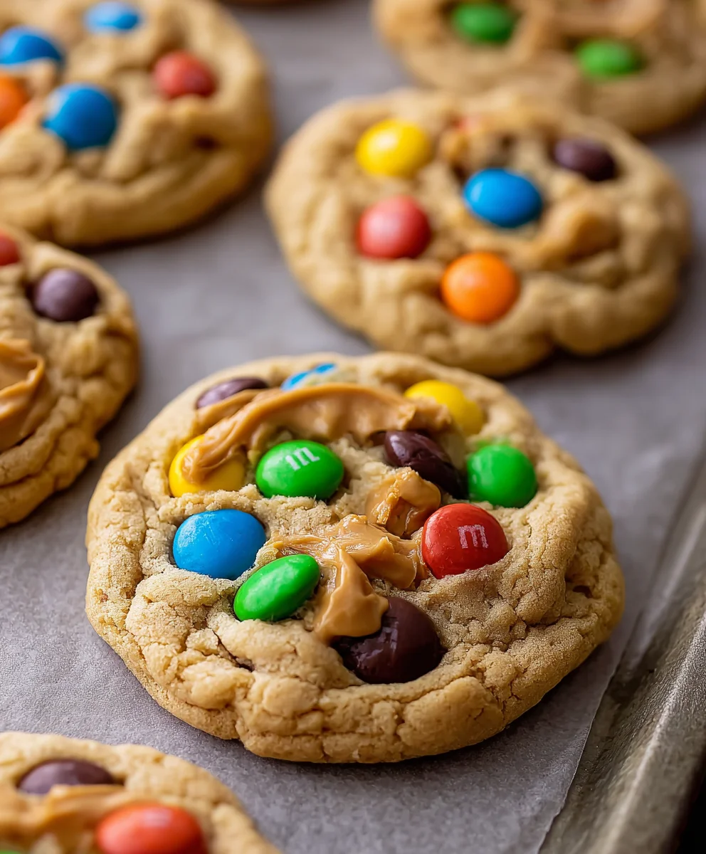 Peanut Butter M&M Cookies-Best Chewy Recipe