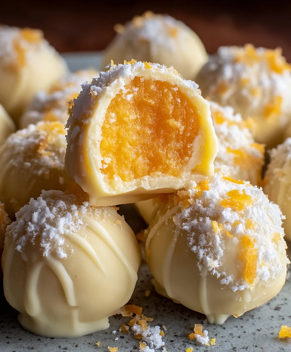 White Chocolate Orange Truffles-Creamsicle Bliss