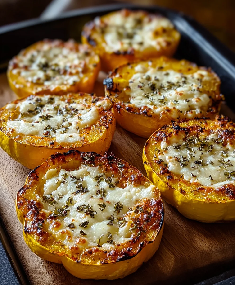 Cheesy Baked Squash Rounds-Easy Delicious Recipe