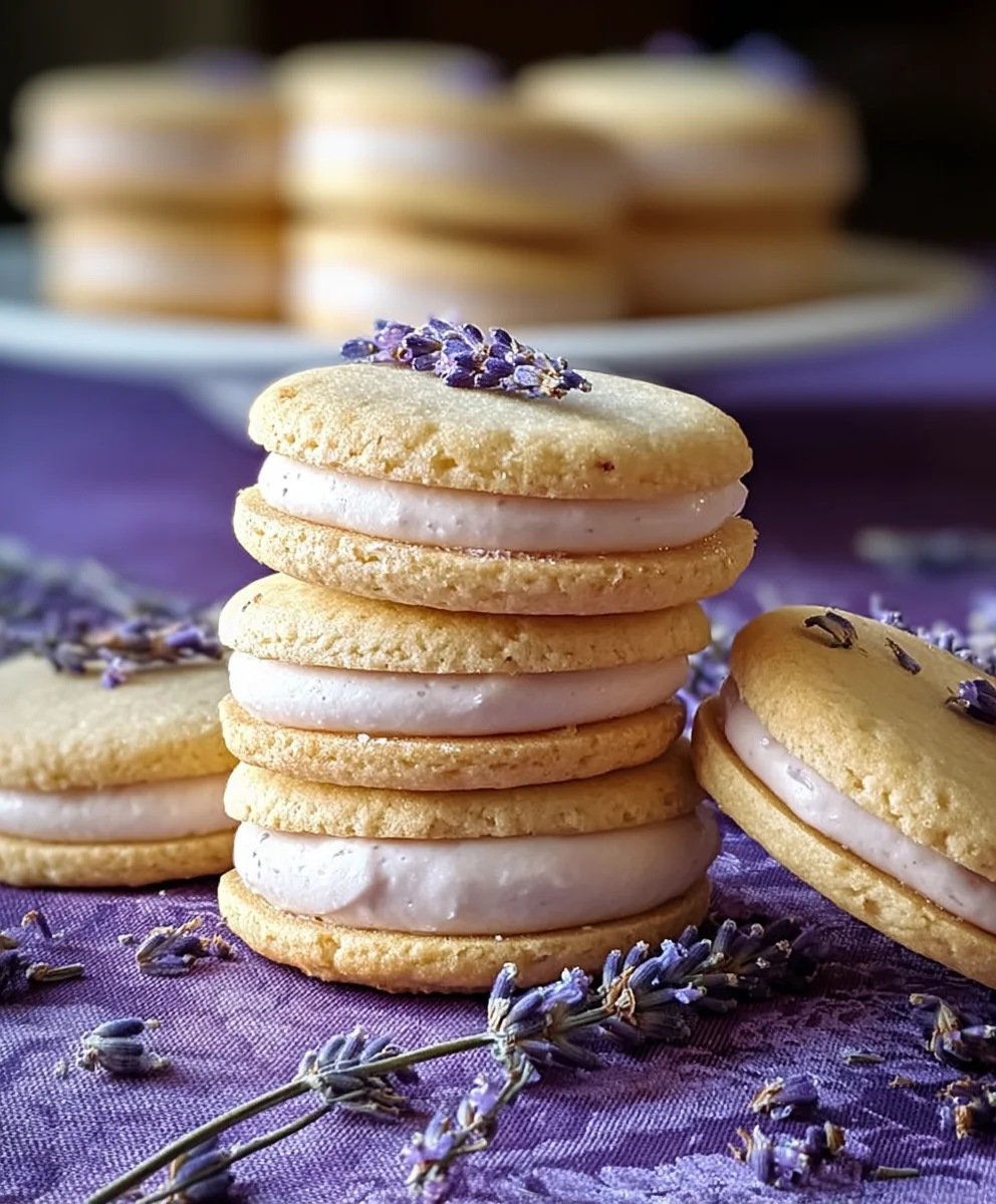 Lemon Lavender Sandwich Cookies Delight