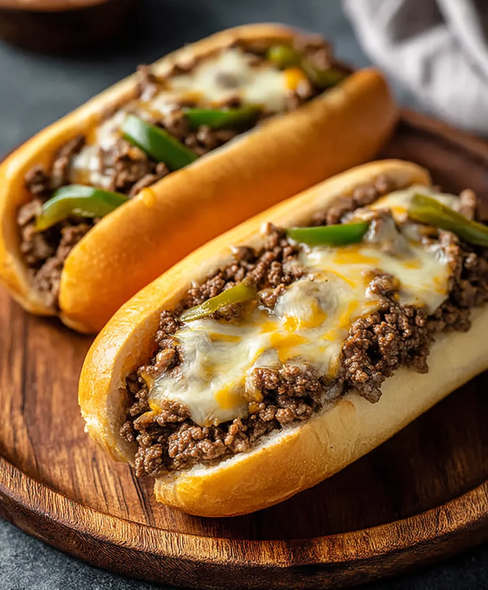 Easy Ground Beef Philly Cheesesteak Recipe