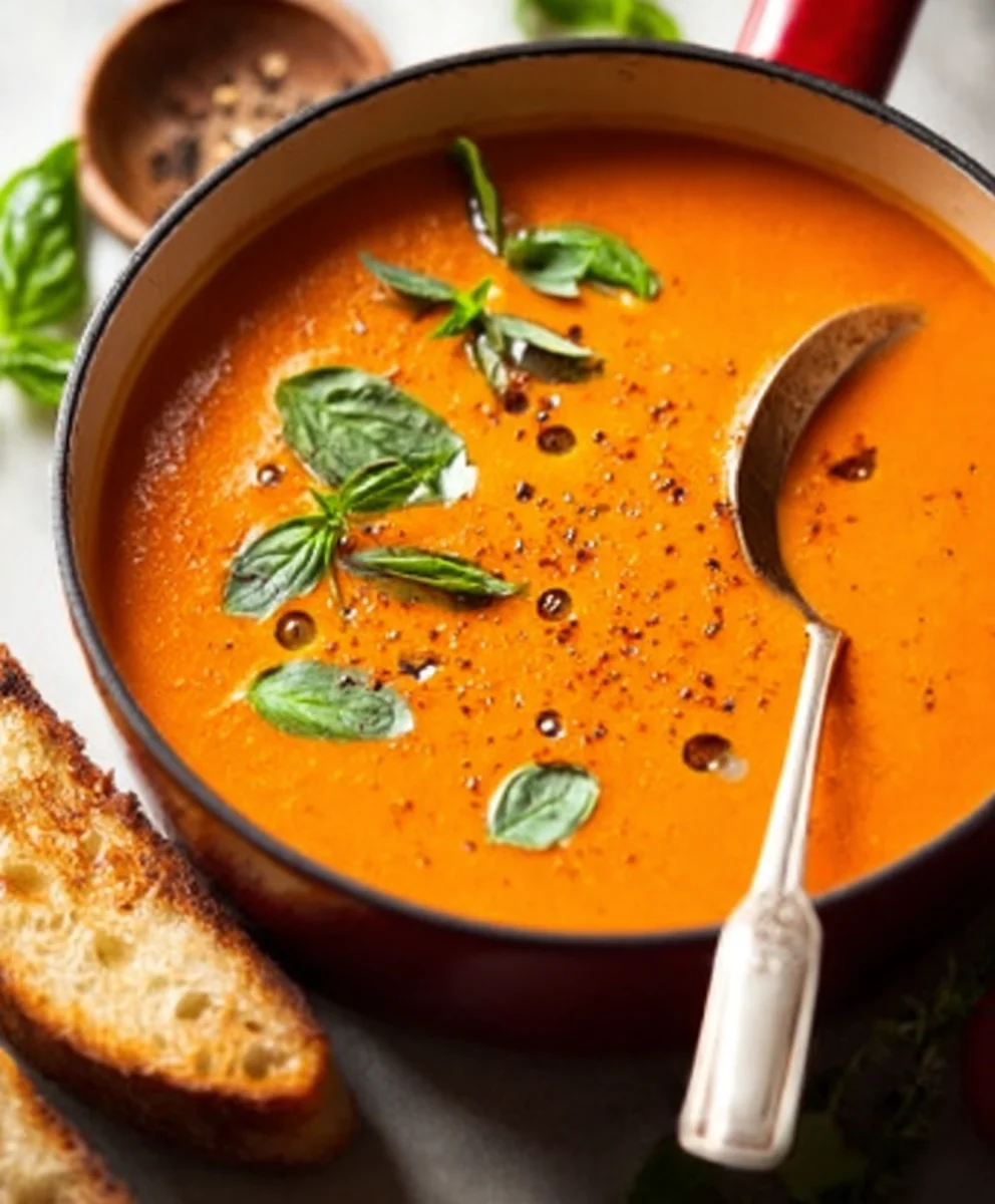 Cozy Creamy Tomato Soup from Canned Tomatoes