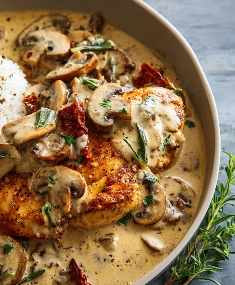 Creamy Mushroom Chicken-Simple Delicious Dinner