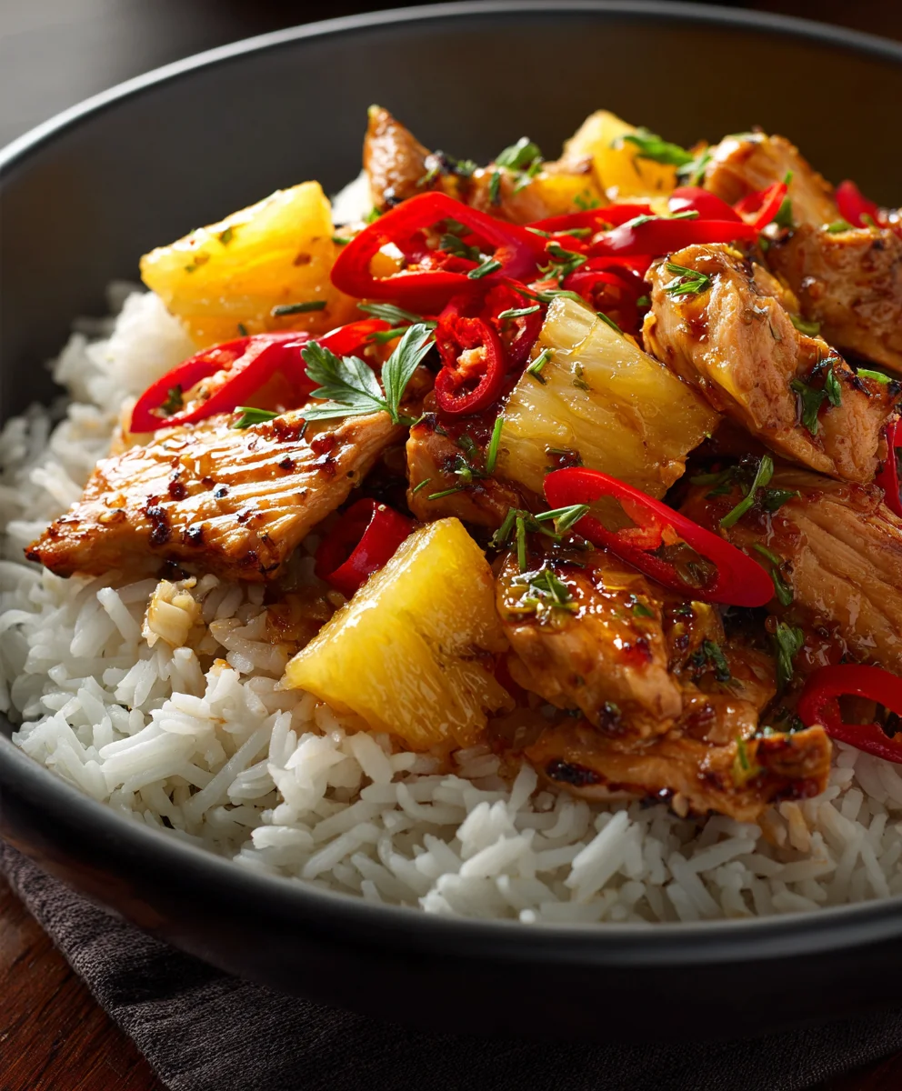 Sweet Pineapple Chicken and Rice Recipe