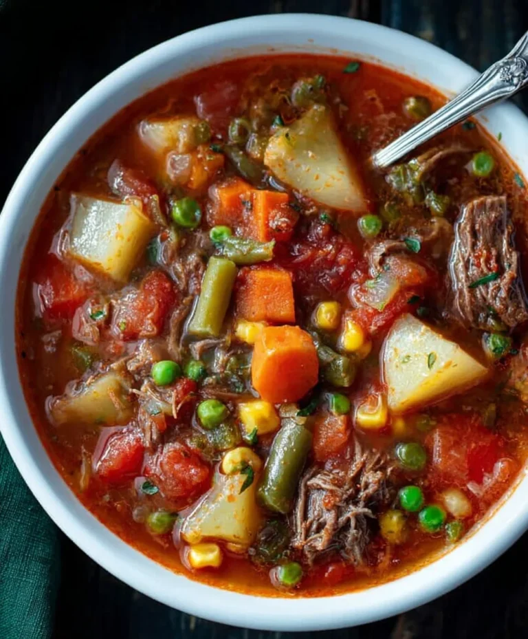 Mom’s Old-Fashioned Beef Vegetable Soup Recipe