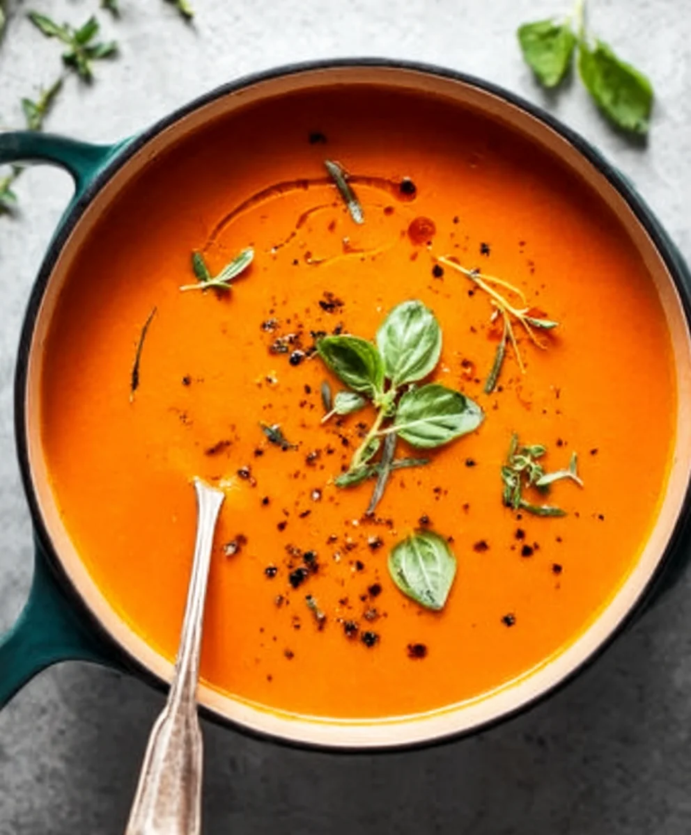 Cozy Creamy Tomato Soup from Canned Tomatoes