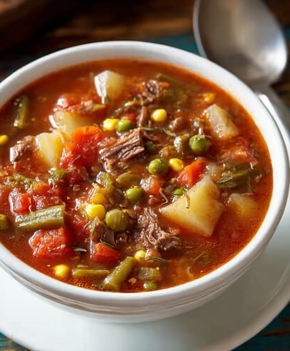 Mom's Old-Fashioned Beef Vegetable Soup Recipe