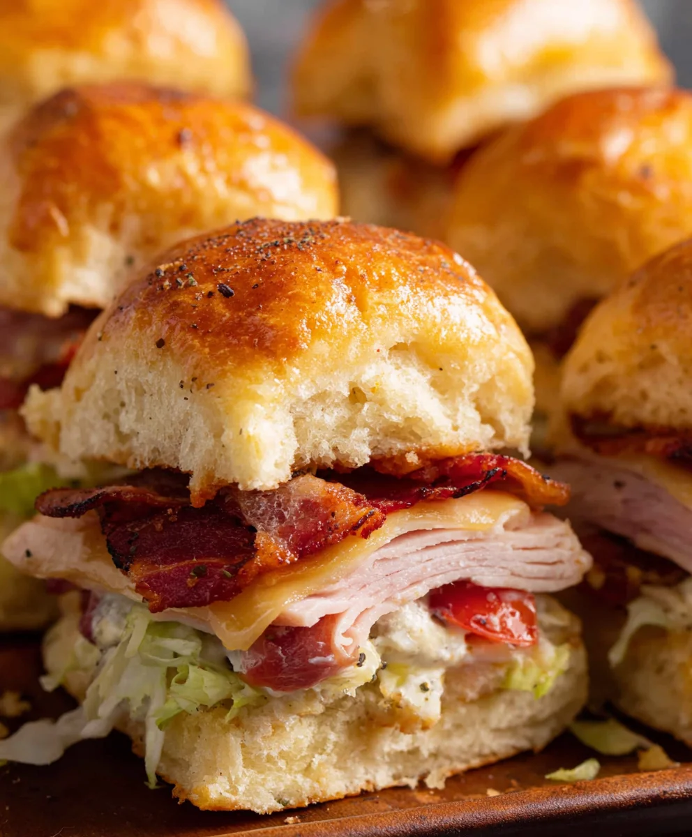 Easy Baked Club Sliders - Delicious Beef & Beef Bacon Bites