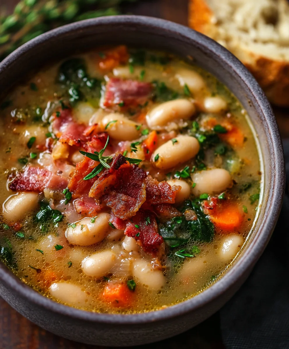 Hearty White Bean Beef Beef Bacon Soup Recipe