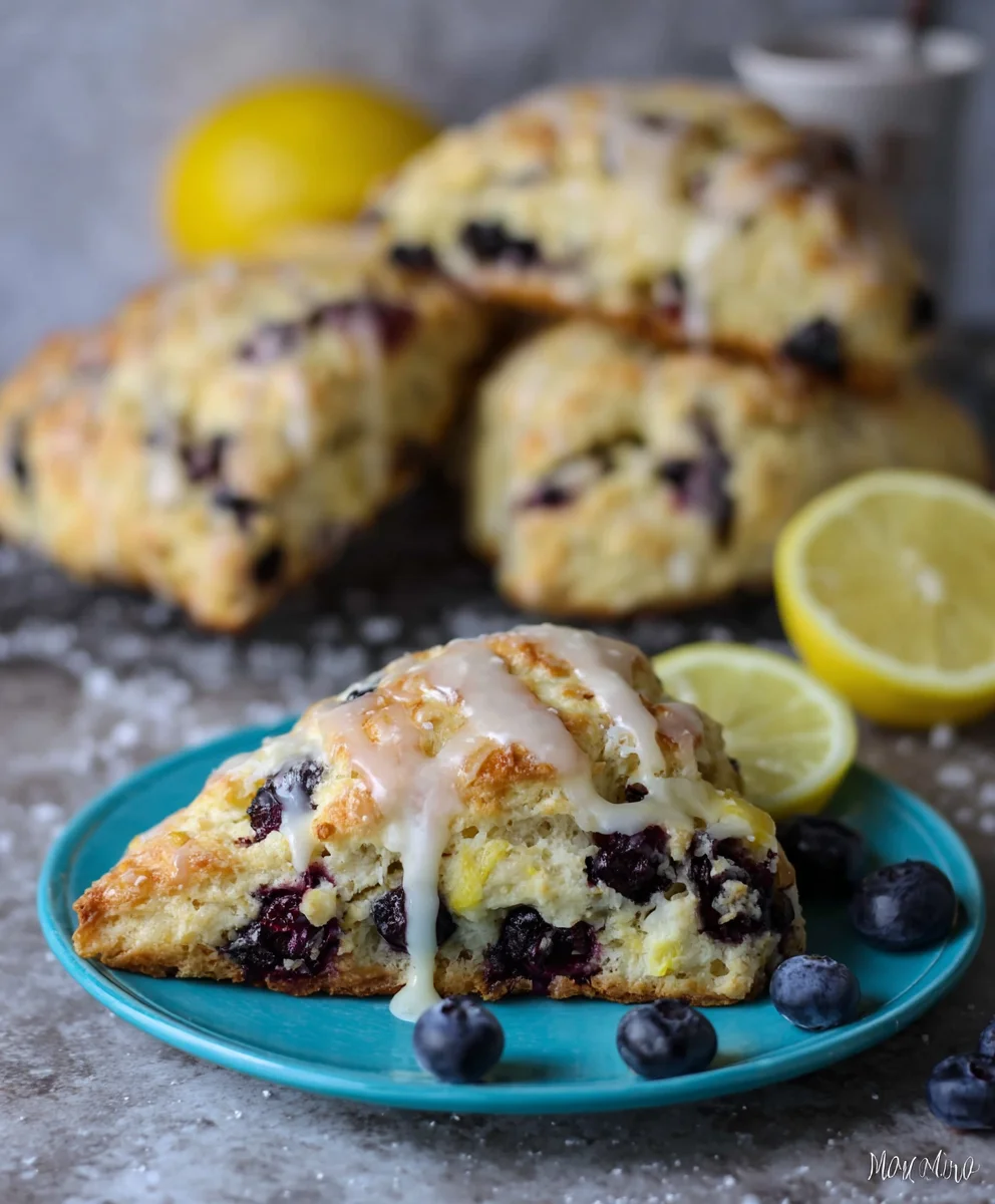 Sourdough Blueberry Lemon Scones - Delicious Discard Recipe