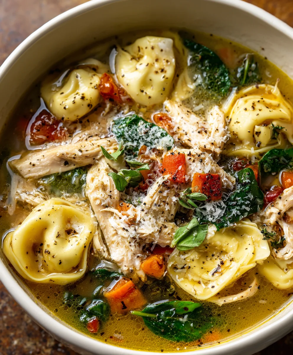 Easy Chicken Tortellini Soup - Comforting Meal