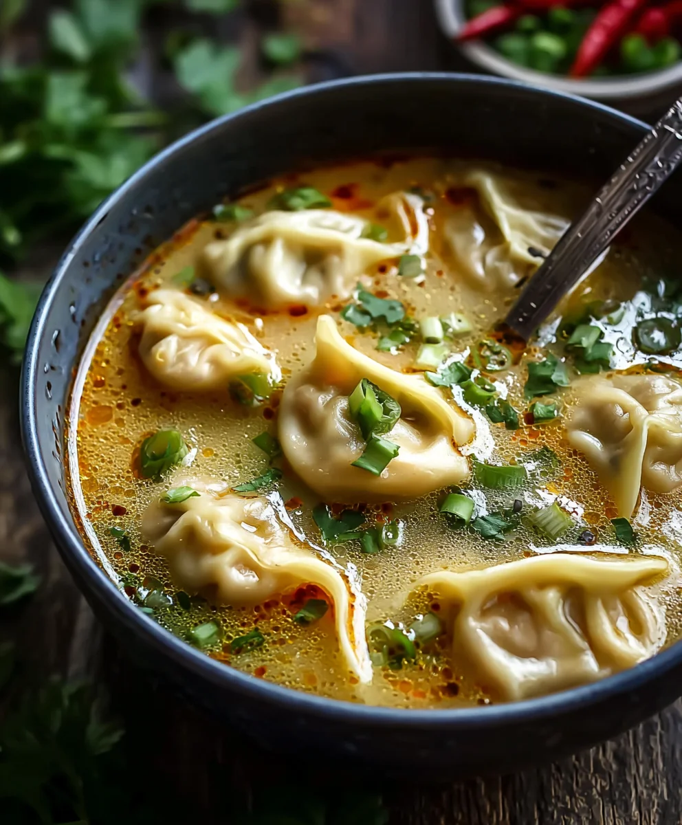 Cozy Beef Potsticker Soup-Comforting Thai Noodles
