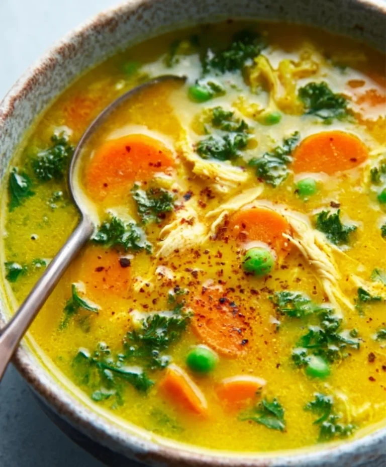 Anti-Inflammatory Turmeric Chicken Soup-Soothing & Healthy