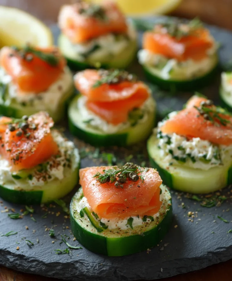 Cucumber Smoked Salmon Bites – Easy Appetizer