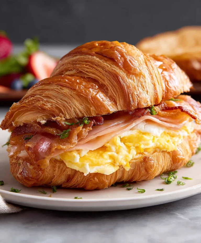 Easy Croissant Breakfast Sandwiches – Quick & Delicious