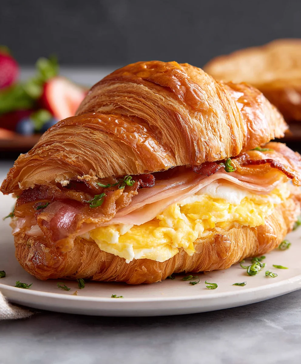 Easy Croissant Breakfast Sandwiches - Quick & Delicious