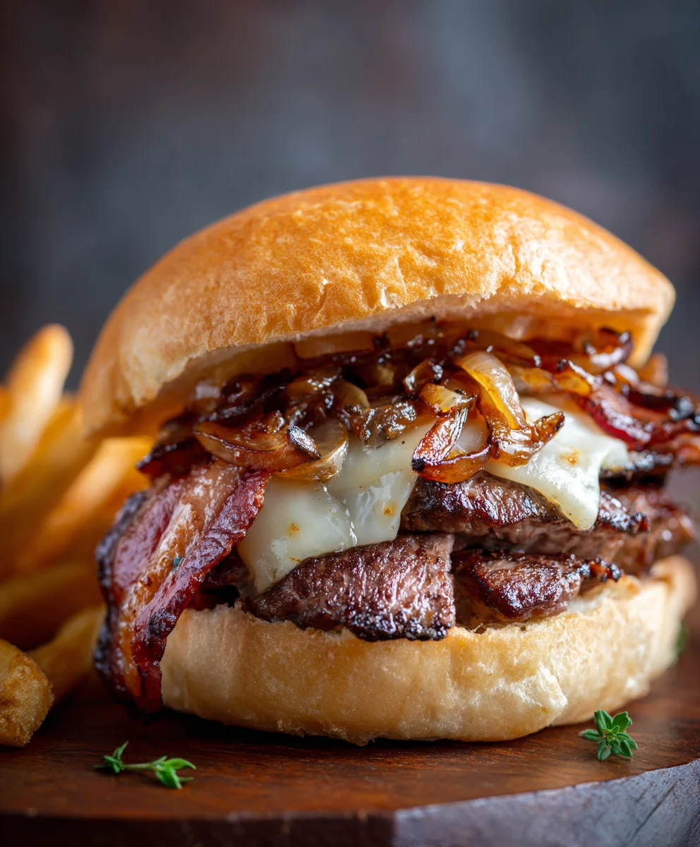 Best Beef Beef Bacon Sandwich Caramelized Onion Recipe
