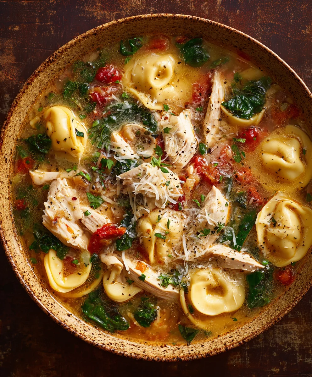 Easy Chicken Tortellini Soup - Comforting Meal