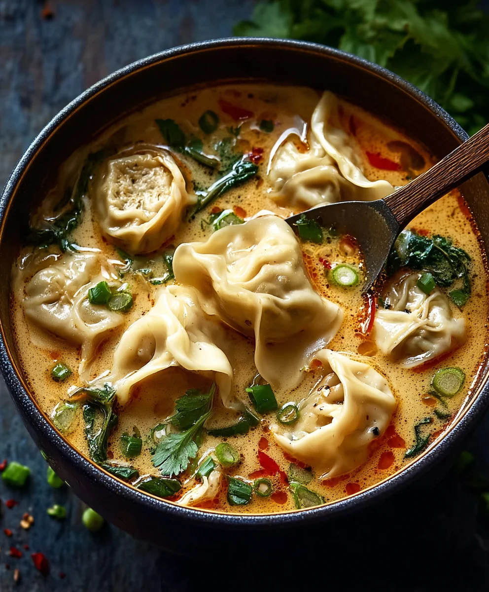 Cozy Beef Potsticker Soup-Comforting Thai Noodles